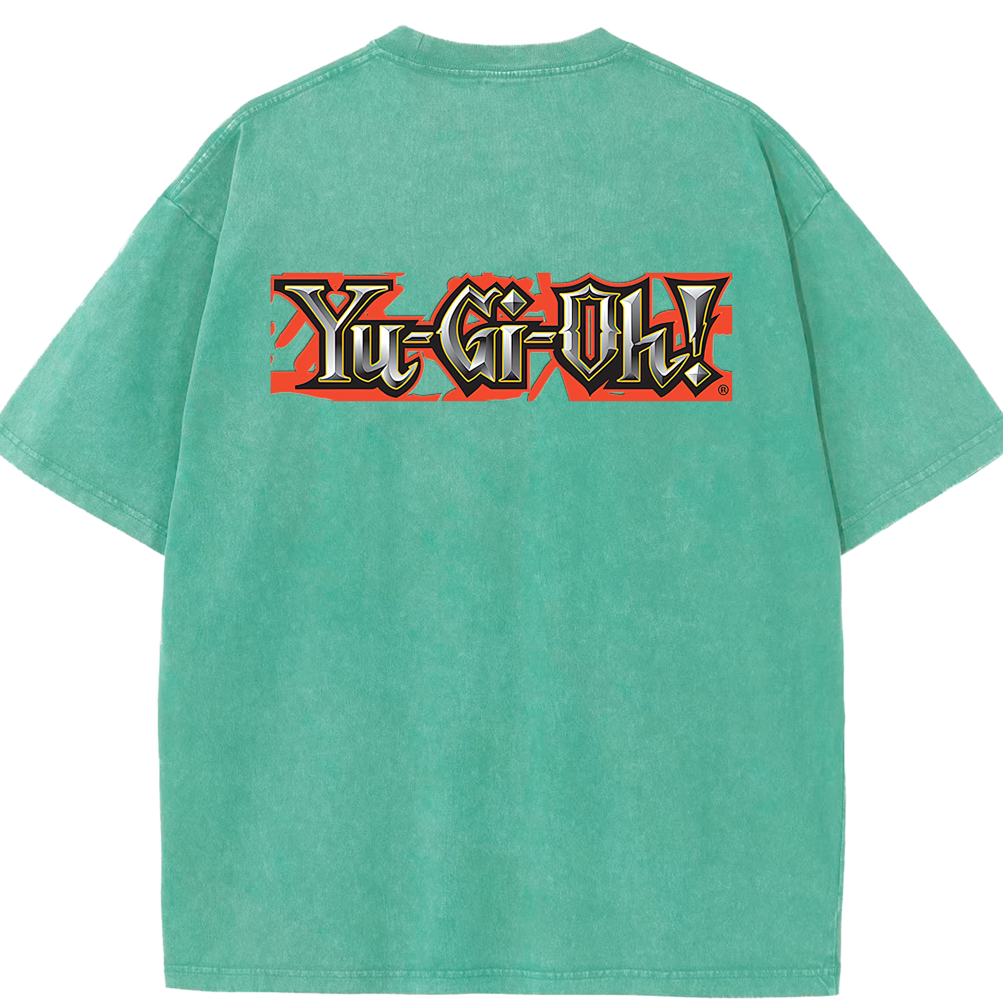 （画像用） 遊☆戯☆王 Yu-Gi-Oh! 綿100% ヴィンテージ風 半袖Tシャツ（背面プリント）